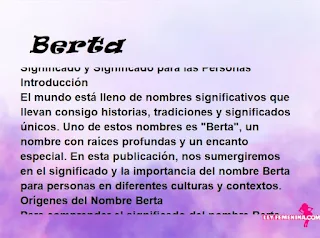 significado del nombre Berta