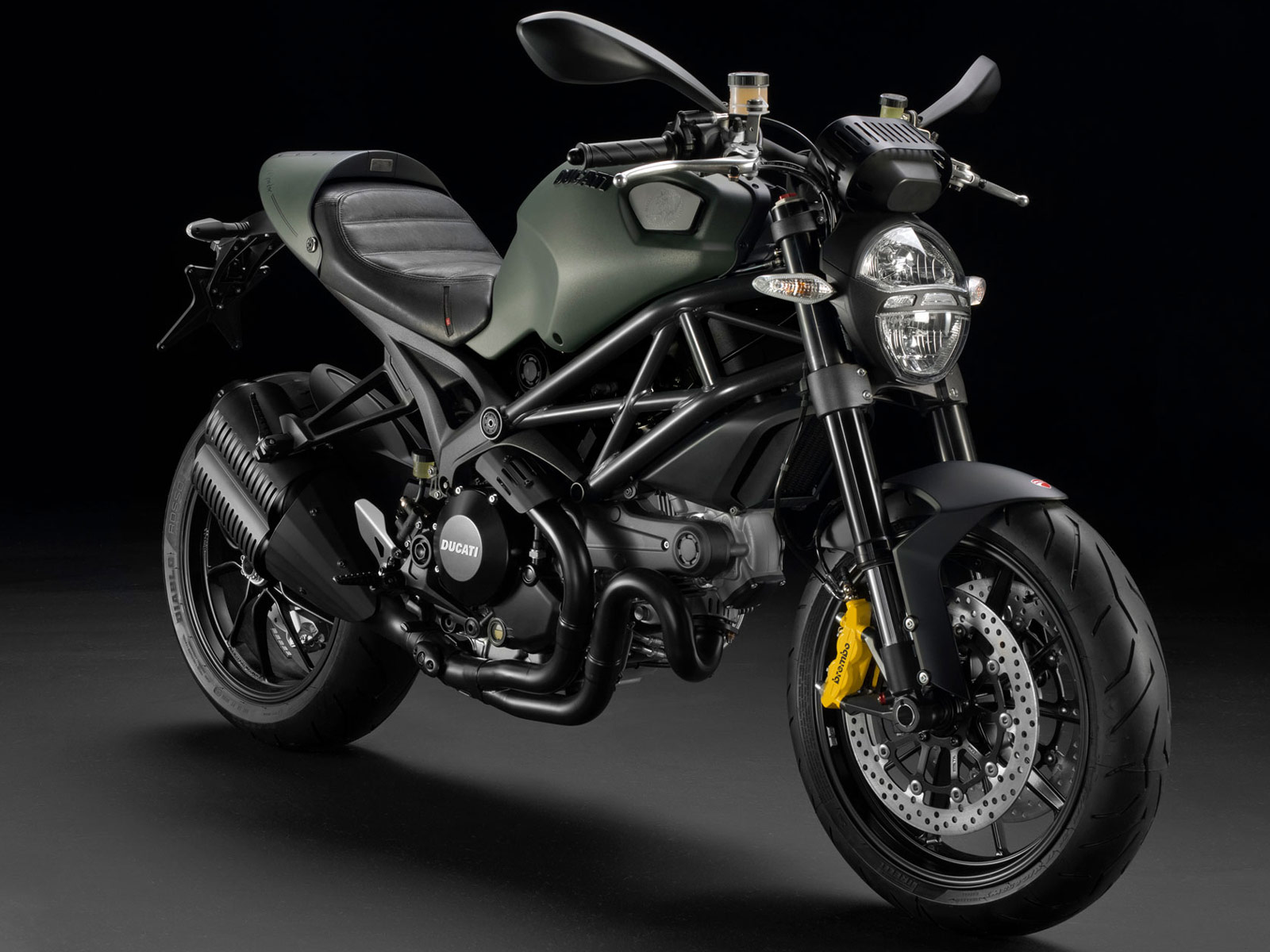 black and green motorcycle 2013 Ducati Monster 1100 EVO Diesel Motorcycle Photos, 480x360 pixels