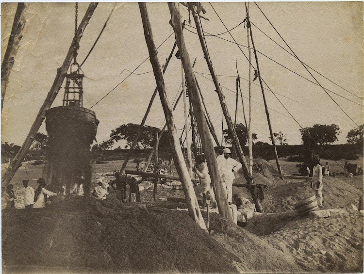 Railway Bridge Construction in India - c1890's