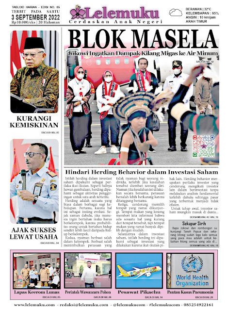 Tabloid Lelemuku #85 - Blok Masela - 3 September 2022