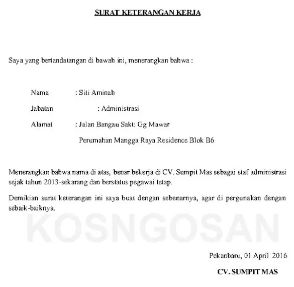 Contoh Surat Keterangan Kerja Dari Perusahaan Doc / 7 Contoh Surat Pengalaman Kerja Terbaru Yang Baik Dan Benar - Surat keterangan adalah surat keterangan adalah surat yang berisi keterangan yang menjelaskan tentang keadaan seseorang atau suatu hal.