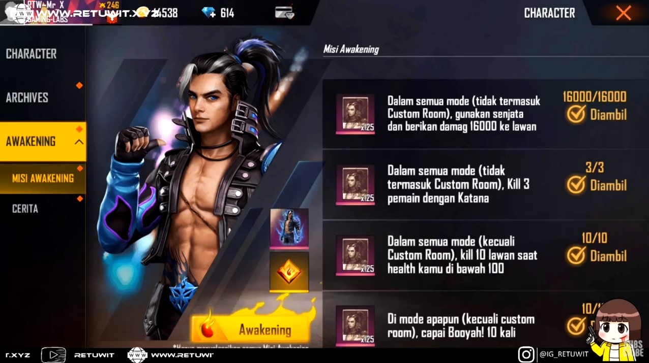 Tips Cepat Mengejar Misi Awakening Hayato Firebrand Free Fire