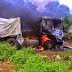 Two Dangote Trucks carrying cement Burnt Down For Killing School Girl (SEE Photos)
