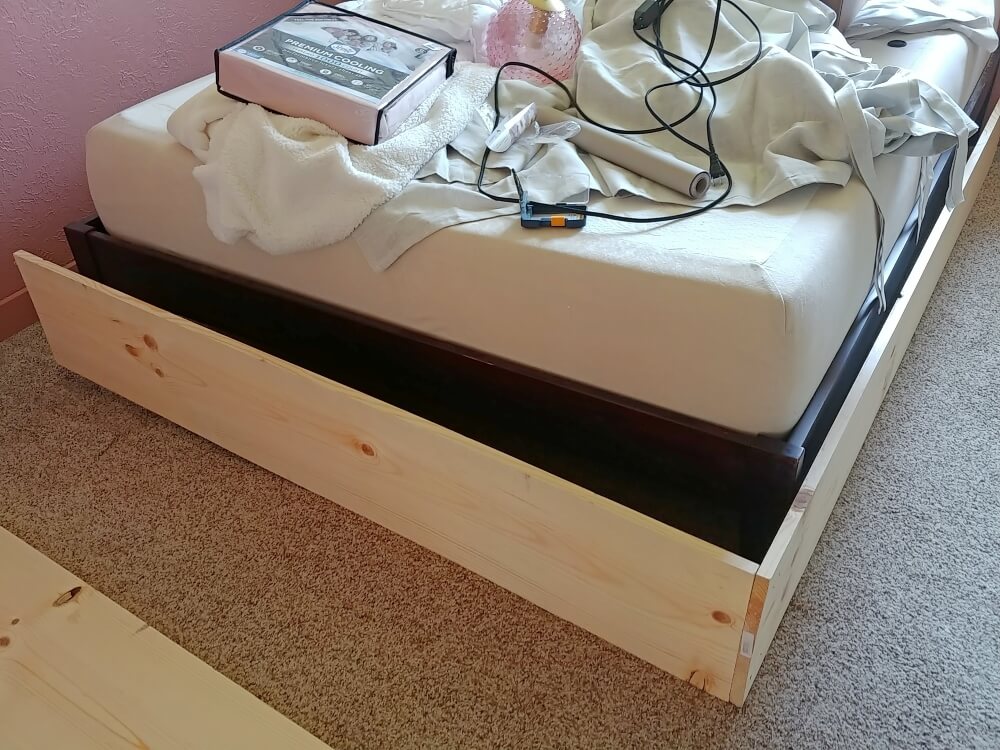 DIY Boucle Upholstered Bed Frame