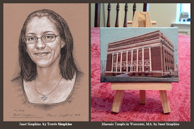 Janet Simpkins. Artist and Animator. Masonic Temple. Worcester, MA. by Travis Simpkins