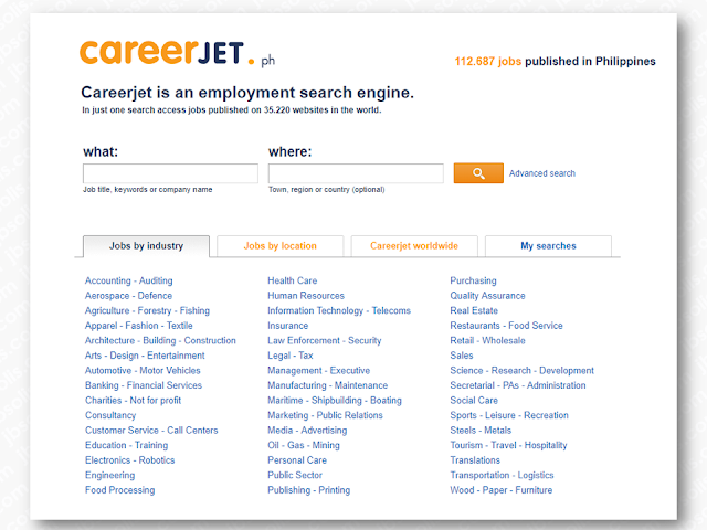 Barely able to make ends meet, hardly pay their mortgages, rents, bills and other financial related problems, many Filipinos resort to finding jobs abroad due to lack of job opportunities with an adequate salary in the Philippines. In their quest for landing a high earning job, they turn on different websites that post job vacancies abroad. The Philippine government already provided job hunters a site where they can find their desired jobs through Philippine Overseas Employment Administration (POEA) job portal. The POEA also warned the jobseekers to be vigilant and cautious to avoid being scammed by fake recruitment agencies and human traffickers.  Advertisement         Sponsored Links       We collated top job hunting sites most people visit, without any particular order.   *DISCLAIMER: Browsing the site is a sole discretion of the reader. We do not directly recommend or endorse any job sites and we are not in any way connected to them. This list is strictly for information purposes only.      It has a partnership with American, Australian, Singaporean, Canadian, UK, and other English speaking offshore companies across the world.   They are very active in their marketing campaigns online and offline. They have a good support network that is very helpful.   Careerjet is a job search engine that allows access to jobs published on 35.220 websites in the world.        This is the quickest job search engine I’ve seen that churns out fantastic results.   The system is very fast and easy to use and has the best account profile setup page. The control panel is user-friendly and intuitive.   And who among the OFWs do not know about this site? Workabroad.ph specialize in catering to OFW’s and workers who are looking for better jobs abroad.      It offers a free web address for your resume online. Free listing for employers as well.      Craigslist is a job website with a lot of something else. It started in San Francisco, California and totally designed around social trust and community.   Read More:  5 Signs A Person Is Going To Be Poor And 5 Signs You Are Going To Be Rich    Tips On How To Handle Money For OFWs And Their Families    How Much Can Filipinos Earn 1-10 Years After Finishing College?   Former Executive Secretary Worked As a Domestic Worker In Hong Kong Due To Inadequate Salary In PH    Beware Of  Fake Online Registration System Which Collects $10 From OFWs— POEA     Is It True, Duterte Might Expand Overseas Workers Deployment Ban To Countries With Many Cases of Abuse?  Do You Agree With The Proposed Filipino Deployment Ban To Abusive Host Countries?  ©2018 THOUGHTSKOTO  www.jbsolis.com