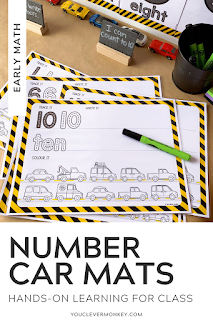 Use these road transportation themed number posters to create an engaging display in your preschool or pre-k class! Or create hands-on, kinesthetic activities for young children to interact with as they learn to write the numerals 0-10! Practice numeral formation, number identification and sequencing. Just choose from the two different designs and print to play #preschoolmath #kindergartenmath