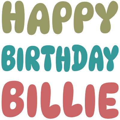 Happy Birthday Billie (WhatsApp Sticker)