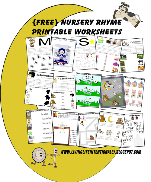 {FREE} Nursery Rhyme Worksheets