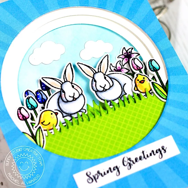 Sunny Studio Stamps: Spring Greetings Easter Wishes Spring Themed Spring Greetings Card by Rachel Alvarado