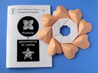 Origami, Booklet QQM 60 and Ghirlanda di cuori - Garland of hearts by Francesco Guarnieri