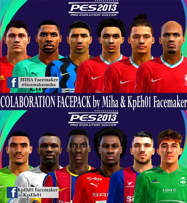 COLABORATION Facepack 2021 For PES 2013