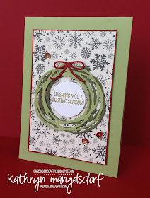 Stampin' Up! Swirly Scribbles Thinlits Christmas Card created by Kathryn Mangelsdorf