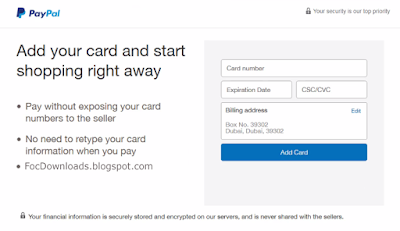 ByPass Add Card this option.