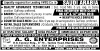 Free Recruitment For Saudi Arabia