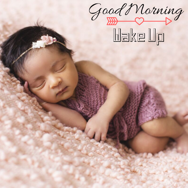 Sleeping cute girl Baby Good Morning Images