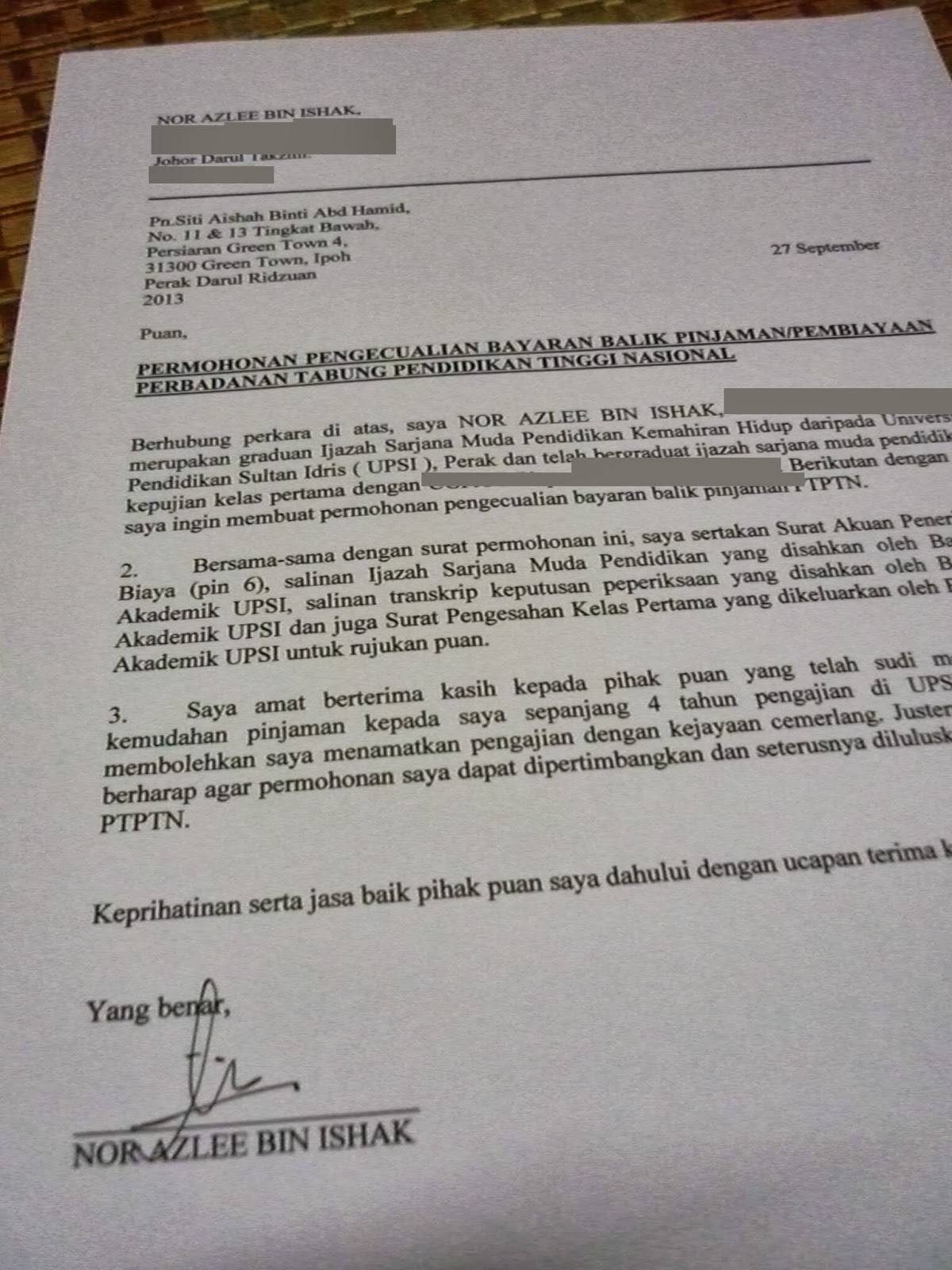 Ptptn Permohonan Selepas Dpat Surat Tawaran