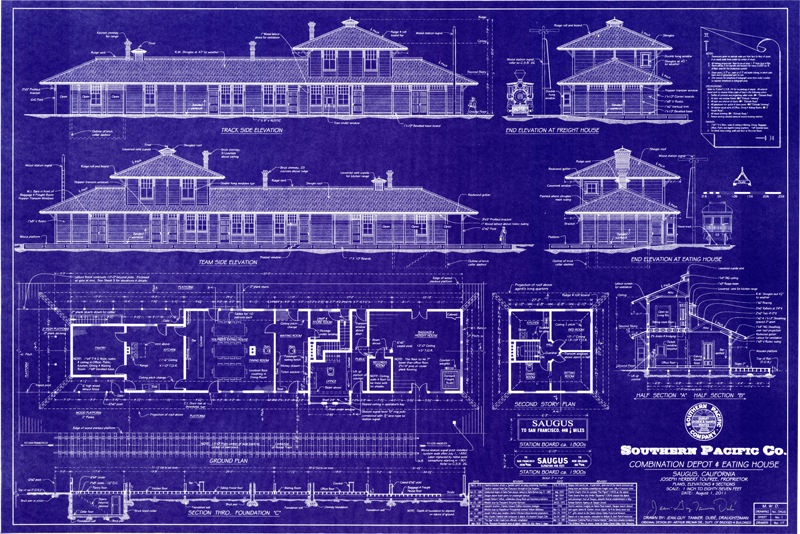 The blueprints may be purchased through the South Coast Railroad 