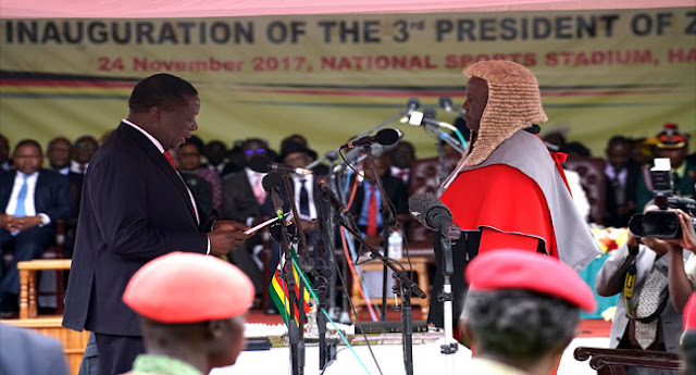 Mnangagwa Sworn In As New Zimbabwe  President