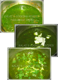 Palak Paneer Gravy Recipe | Indian Cottage Cheese in Spinach Gravy Recipe
