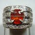 Cincin Natural Orange Sapphire Corundum Kode 422