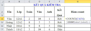 tinhoccoban.net - Hàm Count trong Excel