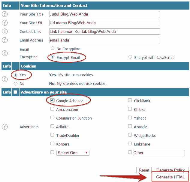 Cara Praktis Membuat Privacy Policy Pada Blog Terbaru