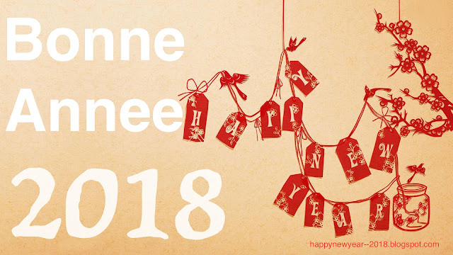 French New Year 2018 Greeting Cards