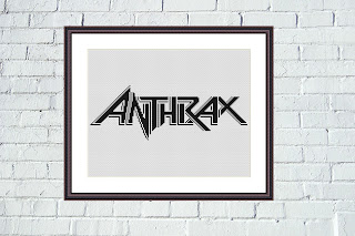 Anthrax logo cross stitch - Tango Stitch