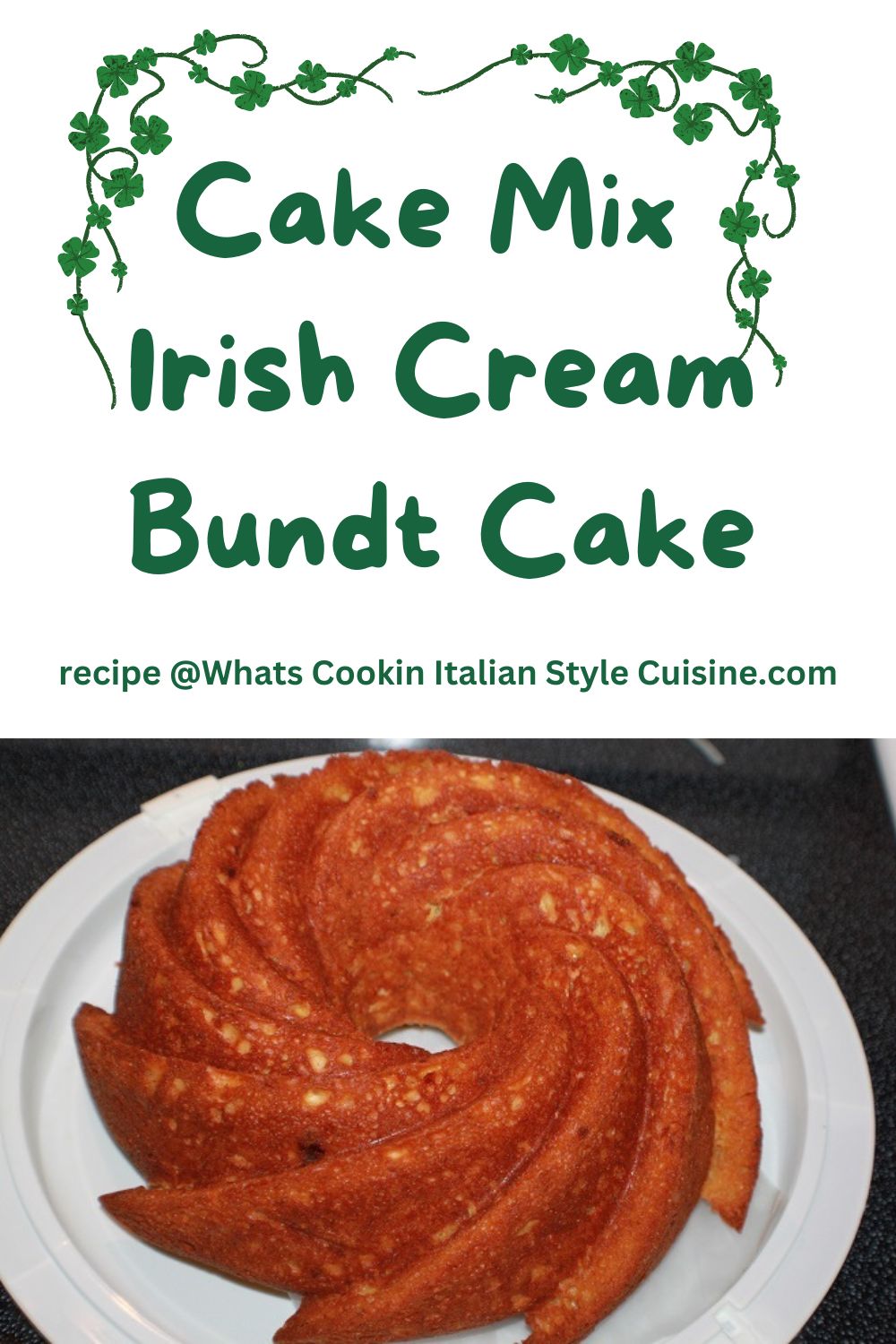 pin for later how to make Irish cream doctored cake mix