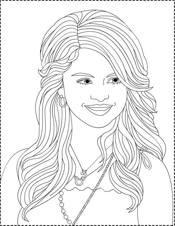 Selena Gomez *** Coloring pages title=