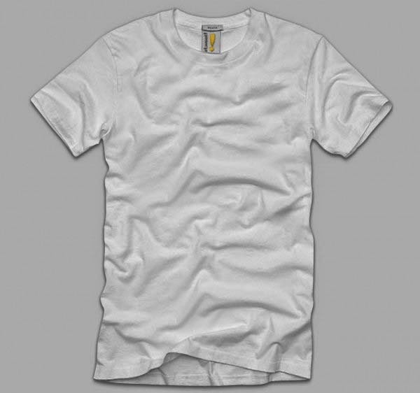 White blank T-shirt template psd