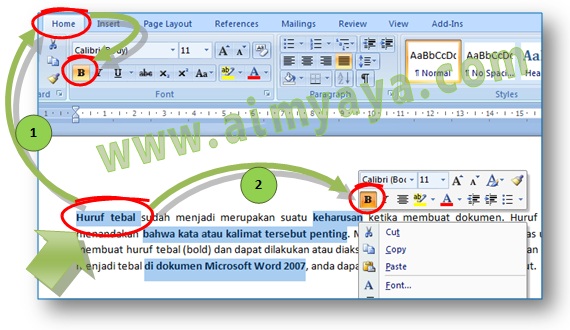 Huruf tebal sudah menjadi merupakan suatu keharusan saat menciptakan  dokumen Ahli Matematika Cara Membuat Huruf Tebal (Bold) Di Microsoft Word