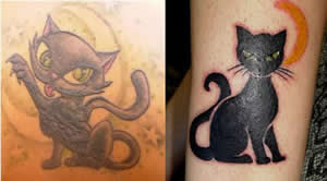 Desenhos de gatos para tatuar