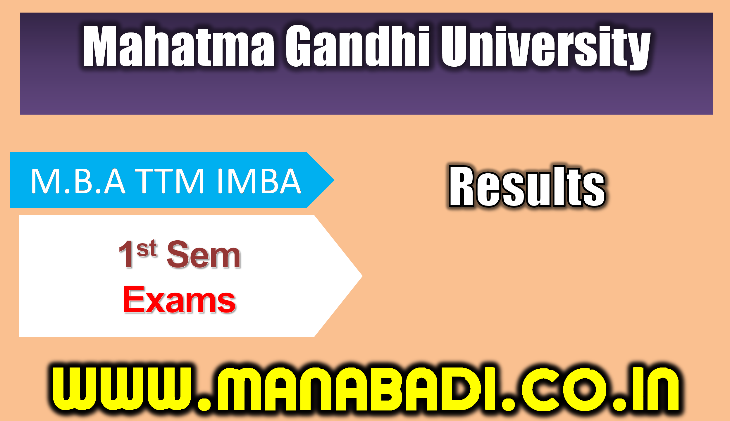 Mahatma Gandhi University MBA,TTM,IMBA 1st Sem Backlog Sep-2023 Results 