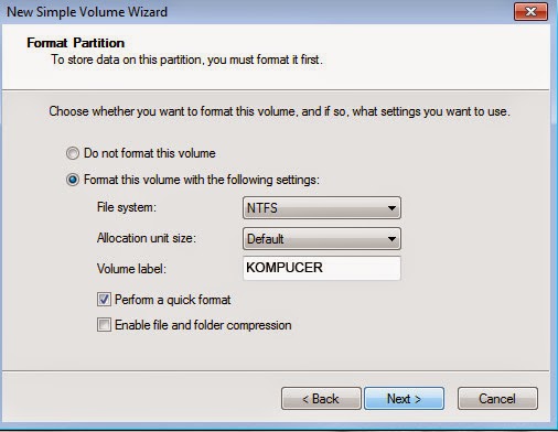 Cara Membuat Partisi di Windows 7