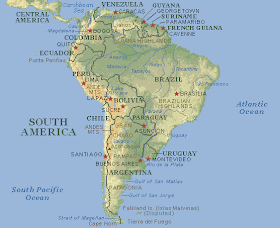Mapa de Sudamérica