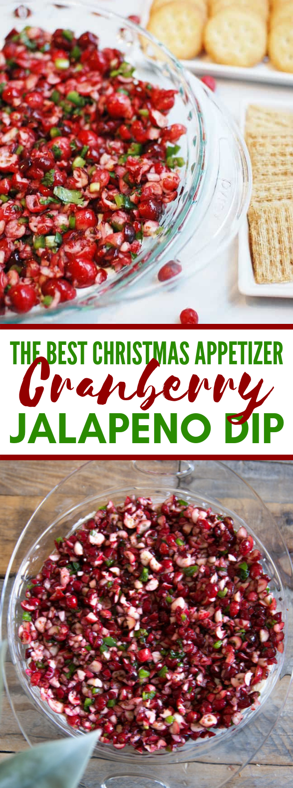 Cranberry Jalapeno Cream Cheese Dip #appetizers #holidayrecipes