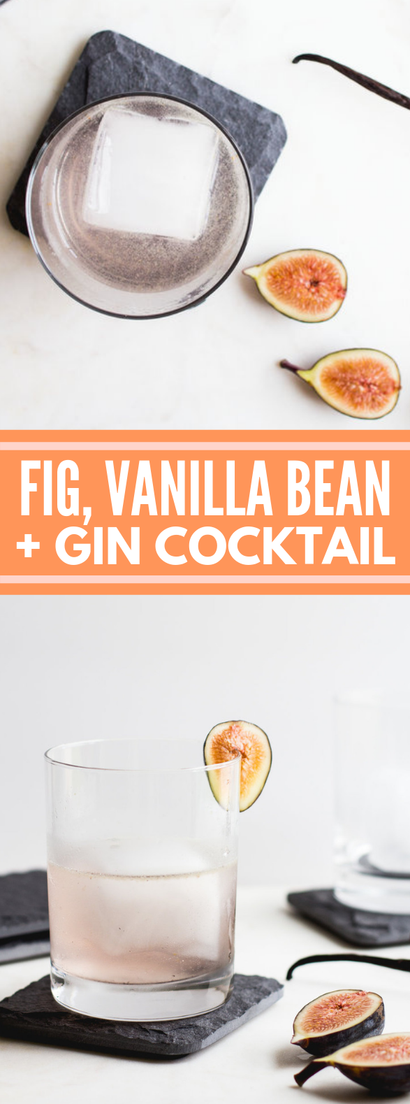 FIG, VANILLA BEAN + GIN COCKTAIL #drinks #vodka