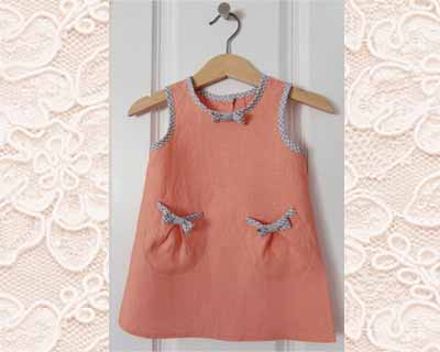 Vestido lino coral