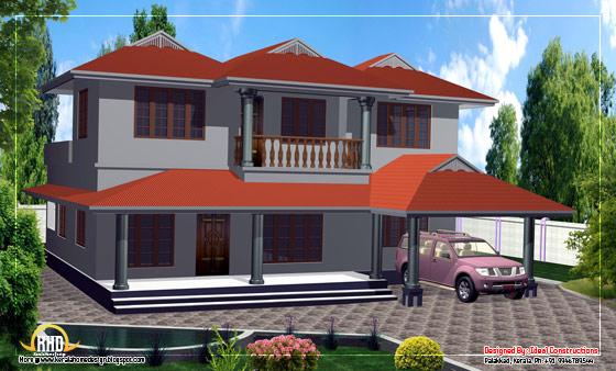 Duplex house elevation - 189 square meters (2000 Sq. Ft.) - February 2012