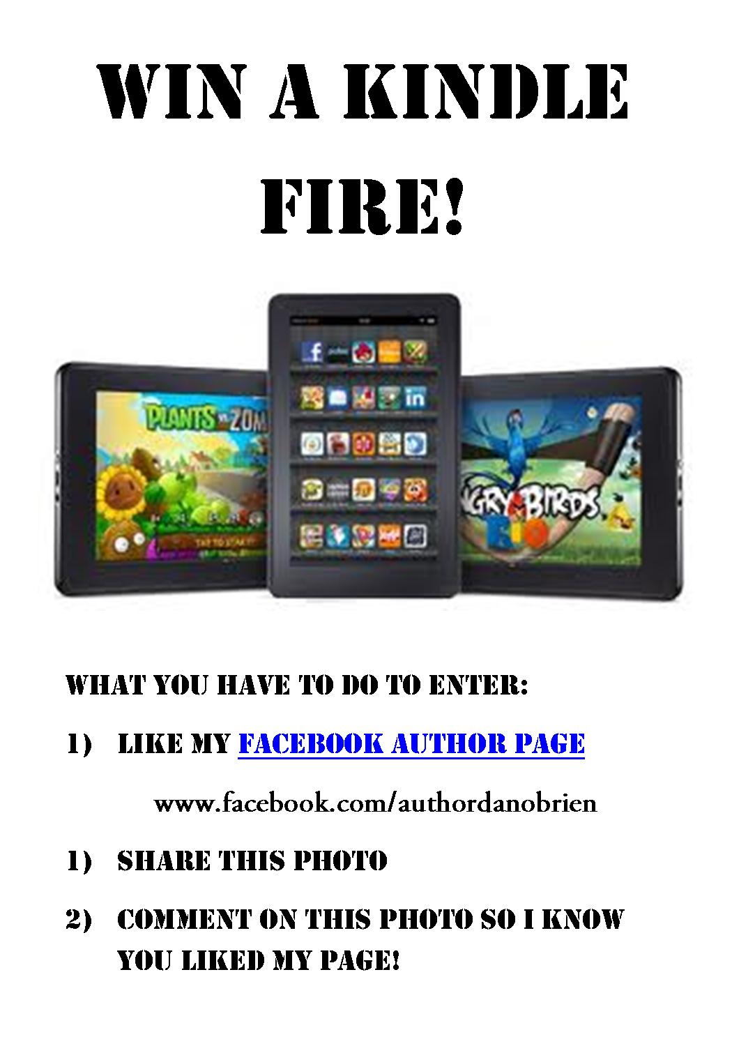 am running a giveaway on my author page onto win a Kindle Fire.