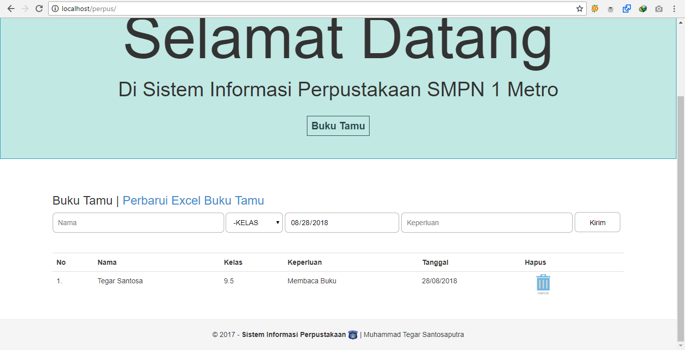 Aplikasi Sistem Informasi Perpustakaan PHP Mysql (Source