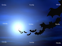 halloween flying bats background