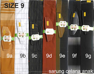 sarung celana anak azzam size 9