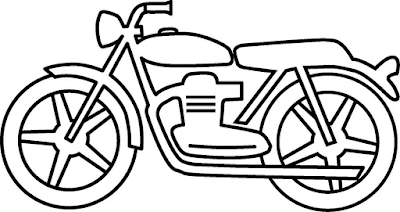 Gambar Mewarnai  Sepeda Motor  Untuk Anak PAUD dan TK