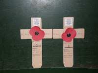 Two of the crosses laid on behalf of Lyme Regis Branch