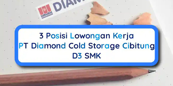 3 Posisi Lowongan Kerja PT Diamond Cold Storage Cibitung D3 SMK
