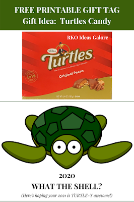 Free printable Turtle-themed gift tag