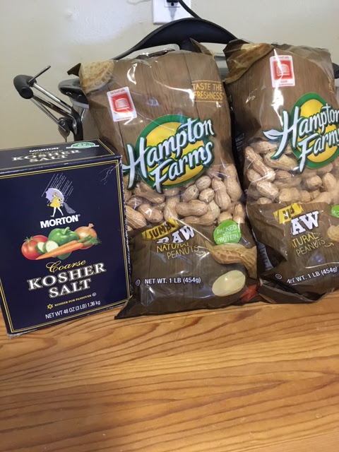 These are the ingredients needed to make Boiled Peanuts at home, in the crockpot slow cooker.